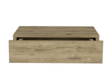 Floating Nightstand 5"H, Modern Wall-Mounted Bedside Shelf with Drawer, Macadamia B097P167435