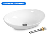 Bathroom ceramic sink oval 16 "x 13" x 5.5 " 12056996