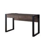 ZUN Modern Two-Toned Desk, Computer Desk, Home Office Desk with Two Storage Drawers- Oak & Black B107130865