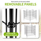 5 Panels Metal Decorative Garden Fence 36", No Dig Animal Dog Barrier, Garden Temporary 88338050