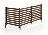 3Panel Solid Fir Wood Outdoor Privacy Screen, NoDig Air Conditioner Cover Fence with Ground 45724696