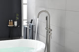 Floor Mounted Tub Faucet High Flow Freestanding Tub Filler Faucet with Handheld Shower Head and W2287P264023