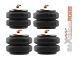4x Air Suspension Spring Bags 2500lb For Heavy Duty 1/2"NPT 3/8"-16UNC 68811907
