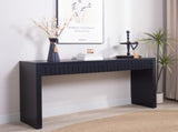 Modern Black Console Table with 4 Drawers 59.2" Entryway Table with Storage W2729P298159