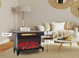 24 inch three sided glass electric fireplace with feet W1769P264255