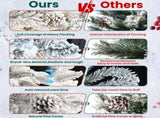Artificial 7ft Flocked Christmas Tree with 1124 PE/PVC Mixed Branch Tips, Pine cone*45pcs, memory 11930555