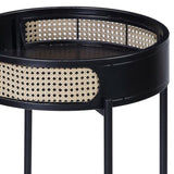 Black End Table with Tray Top B062P181421