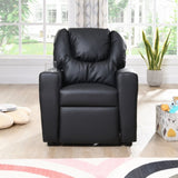 Kids Recliner Chair Black PVC W214103913