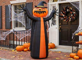 10ft Inflatable Halloween Decor with Rotatable Head Pumpkin Ghost in Cape, 6 Built-in LED Lights, 29244331