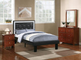 Glamours Style Twin Size Bed Diamond Tufted Padded Headboard Middle Support Legs Black Finish B011P415837