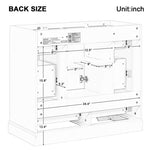 ZUN 36" Bathroom Vanity without Sink, Cabinet Base Only, Six Drawers, Multi-Functional Drawer Divider, WF307973AAK