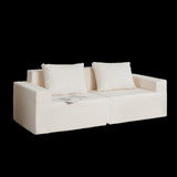 No Installation&Convertible Living room foam sofa chair Loveseat Twin Size with Armrests Removable W2733P183934