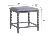 26''Counter Stools,Set of 2 with Upholstered Seat, Solid Acacia wood Frame, Foam-Padded Seat, Open N780P339749G