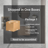 Bathroom Cabinet With Sink,Soft Close Doors,Float Mounting Design,24 Inch For Small W99950714