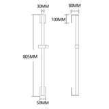 Shower Set Include Lengthened Shower Bar Shower Head and Hose for Showering, Brushed Nickel 08591256