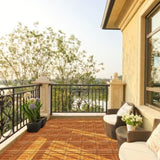 27pcs Wood Interlocking Deck Tiles 11.8"x11.8", Waterproof Flooring Tiles for Indoor and Outdoor, 87533967