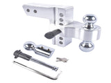 Adjustable 6" Drop/Rise Trailer Hitch Fits 2.5" Receiver Replaceable Tri Balls 98989252