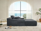 NEW Convertible Chaise Lounge Chair Plush with Wide Armrest & Throw Pillows, Cozy Boneless Sleeper W3975P479028