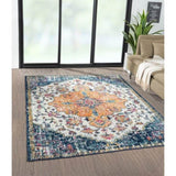 Boho Medallion Woven Area Rug B03598009