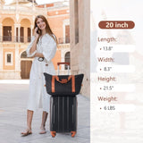 Hardshell Luggage Sets 3 Piece Carry-on Suitcases with Wheels, TSA Lock for Men Women-Black 15975754
