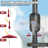 10 Feet Patio Umbrella with Crank Tilt Adjustment - Wine 98988045