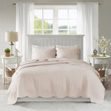 King/Cal King 3 Piece Reversible Scalloped Edge Quilt Set B03597534