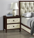 Beautiful Cherry Espresso Finish Nightstand 1pc Designed Drawers Fronts Modern Bedroom Furniture B011P147839