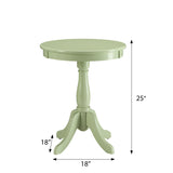Light Green Side Table with Turned Pedestal B062P189132