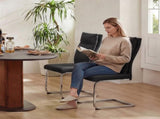 Dining chair set modern leather imitation soft cushion dining chair, with soft cushion W3851P453162