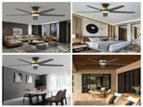 52 inch Ceiling Fans with Lights, Large Air Volume Ceiling Fans with Reversible Quiet DC Motor and 37560920