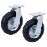 4PCS 8IN CASTER pneumatic tire, Caster Wheel, Swivel Plate, Steel Hub with W465130461