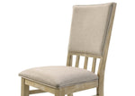 ZUN Brutus Set of 2 Reclaimed Wheat 19" Wide Contemporary Fabric Dining Chair B061110736