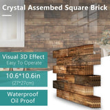 48 Pcs Wood Grain Wall Stickers Self Adhesive Stick On Backsplash PVC Peel And Stick Tiles For 54603393