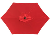 7.5ft Patio Umbrella with Crank Handle, Outdoor Market Umbrella with 6 Sturdy Umbrella Ribs 95542107