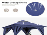 8'x8' Patio Gazebo Outdoor Heavy Duty Party Tent Shelter With Double Roofs, Mosquito Nettings And 75714784