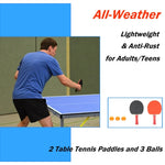 ZUN 6ft Mid-Size Table Tennis Table Foldable & Portable Ping Pong Table Set for Indoor & Outdoor Games 46556883