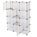 ZUN 12-Cube Storage Shelf Cube Shelving Bookcase Bookshelf Organizing Closet Toy Organizer Cabinet White 74988135