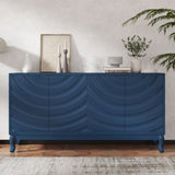 Elegant Sideboard Featuring Sophisticated Wavy Pattern Doors with Arched Groove Design in a Stylish W2696P245317