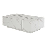 Rectangular Sliding Top Coffee Table with 2 Drawers and 2 Hidden Storage for Living Room 47.2" N735P250955K