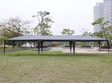 10'x30' Outdoor Party Tent with 8 Removable Sidewalls, Waterproof Canopy Patio Wedding Gazebo, Black 73401213
