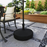 Black Round Patio Umbrella Base Holder 14350480