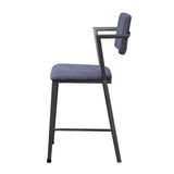 Grey and Gunmetal Open Back Counter Height Chairs B062P186542