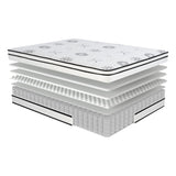 12-inch Eastern King Highly Breathable Quilted Cover Hybrid, White, Plush Foam B011P213355