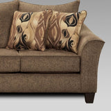 Camero Cafe Fabric Pillowback Sofa T2574P195796