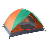 ZUN 2-Person Double Door Camping Dome Tent Orange & Green 63373900