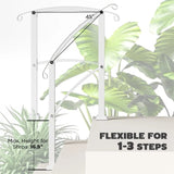 White Step Metal Handrails for Outdoor Steps Stair Railing 82216410