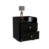 York Nightstand, Superior Top, Two Drawers, Four Casters B128P148846