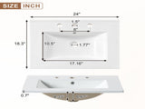 24-Inch Bathroom Vanity with Ceramic Sink, Soft-Close Doors, Modern Traditional Bathroom N729P517639N