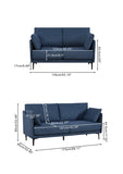 ZUN 2 Seater Sofa For Primary Living Space , Bed Room, Office, 2 Pillows,Metel Legs W820P224384