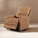 Dublin 30" Swivel Power Recliner Arm Chair Saddle Brown Faux Leather B2719P328580